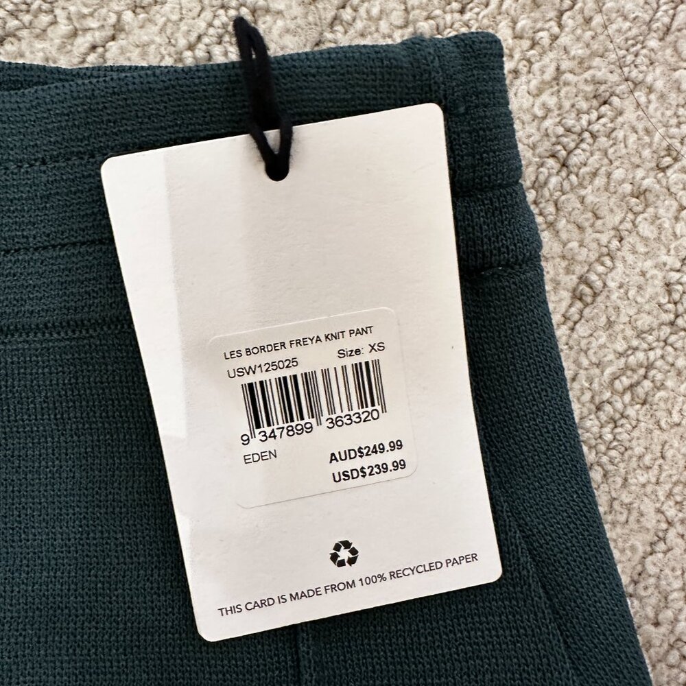 The Upside LES BORDER FREYA KNIT PANT, eden green, size XS NWT - Picture 8 of 8